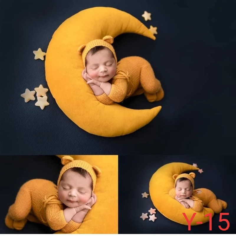 Accesorios de fotografía para recién nacido: almohada media luna - imagen 3
