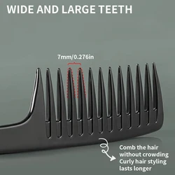 Peine de dientes anchos para cabello rizado resistente