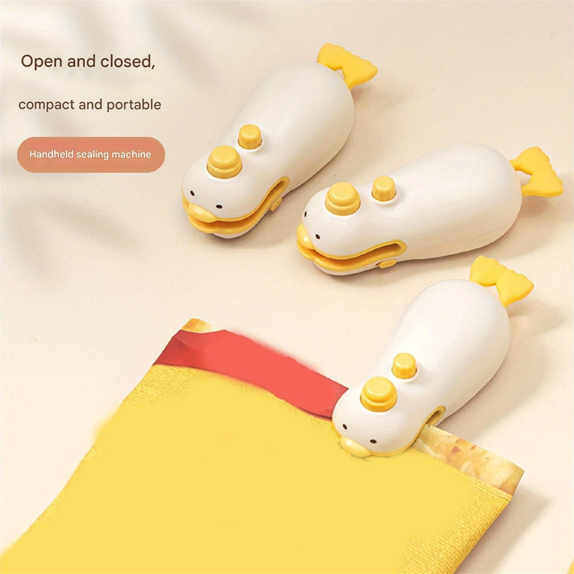 Sellador de bolsas al vacío recargable con pato para frescura - imagen 4