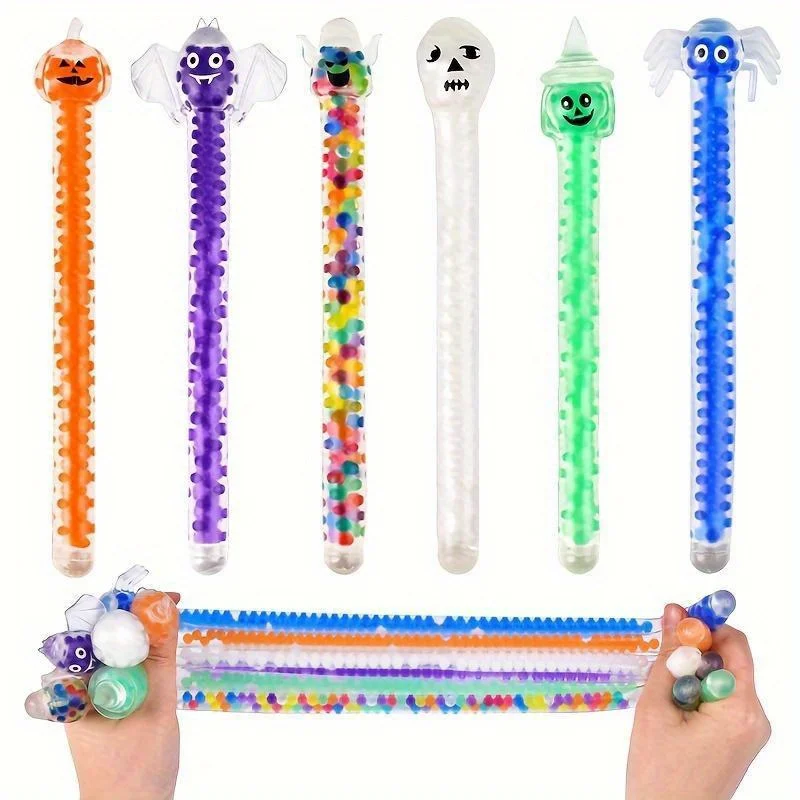 Pulseras antiestrés para niños elásticas con cuentas coloridas - imagen 2