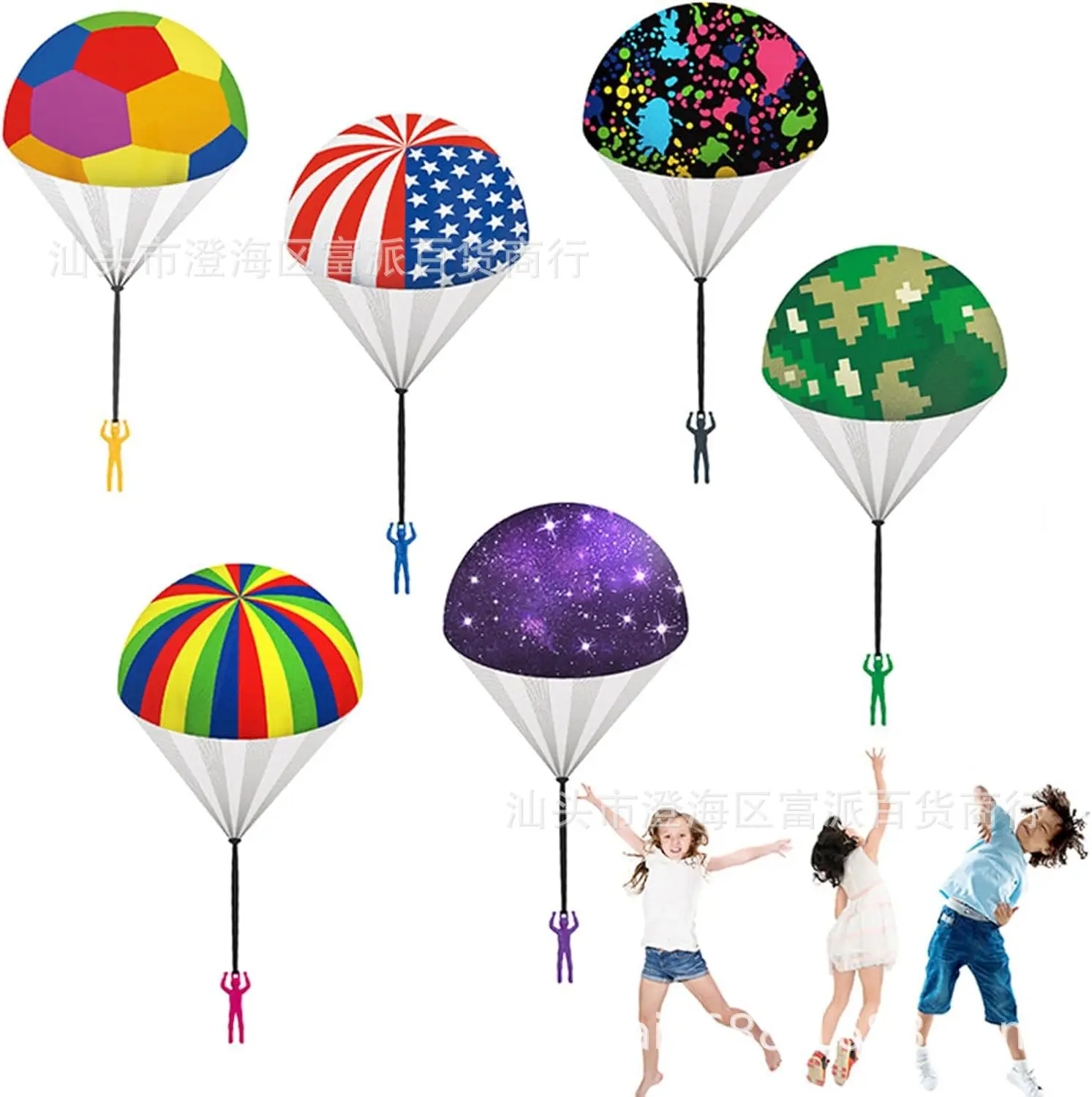 Paracaídas volador de tela para niños – Juguete de lanzamiento - imagen 2