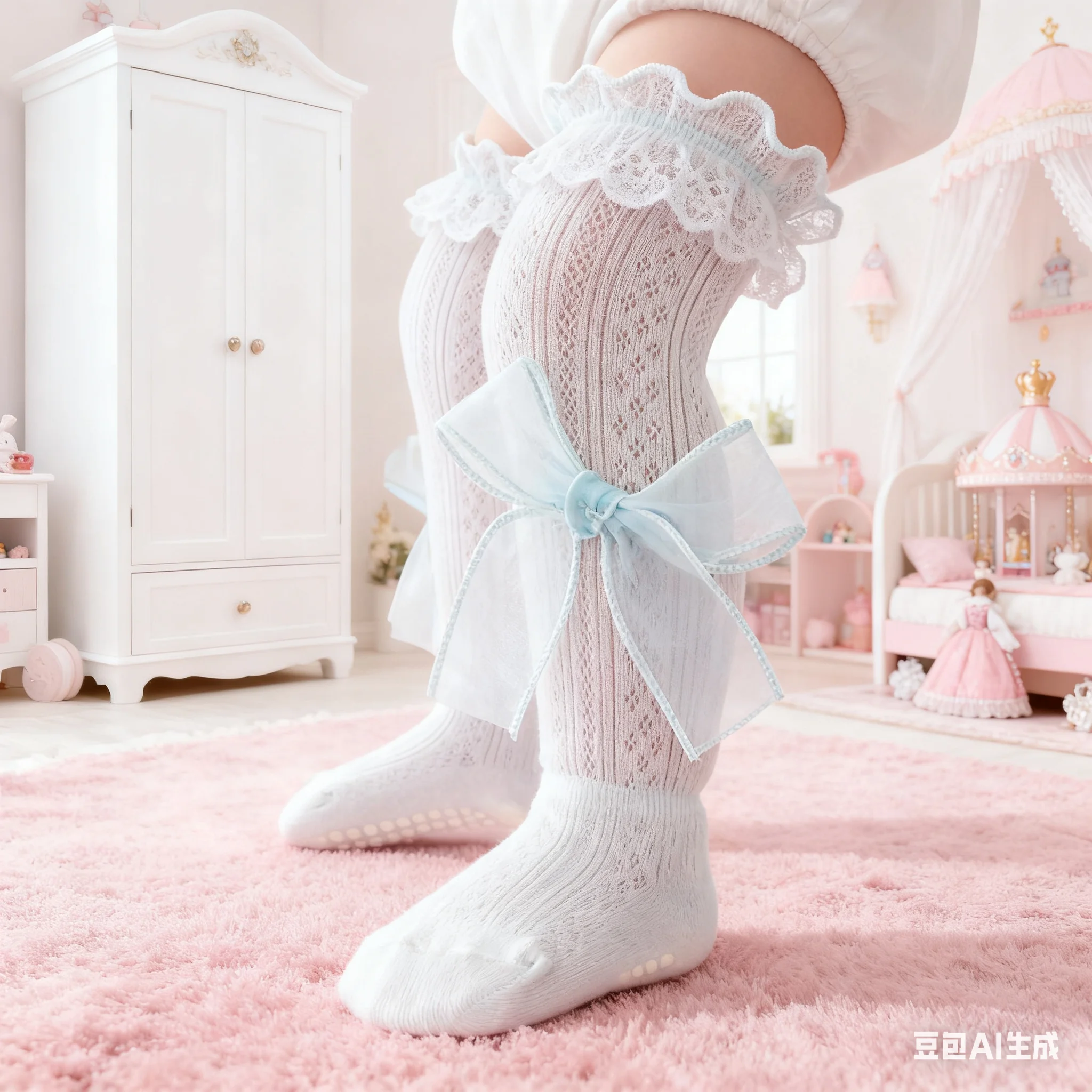 Calcetines altos de encaje transpirable cómodos para niños verano - imagen 5