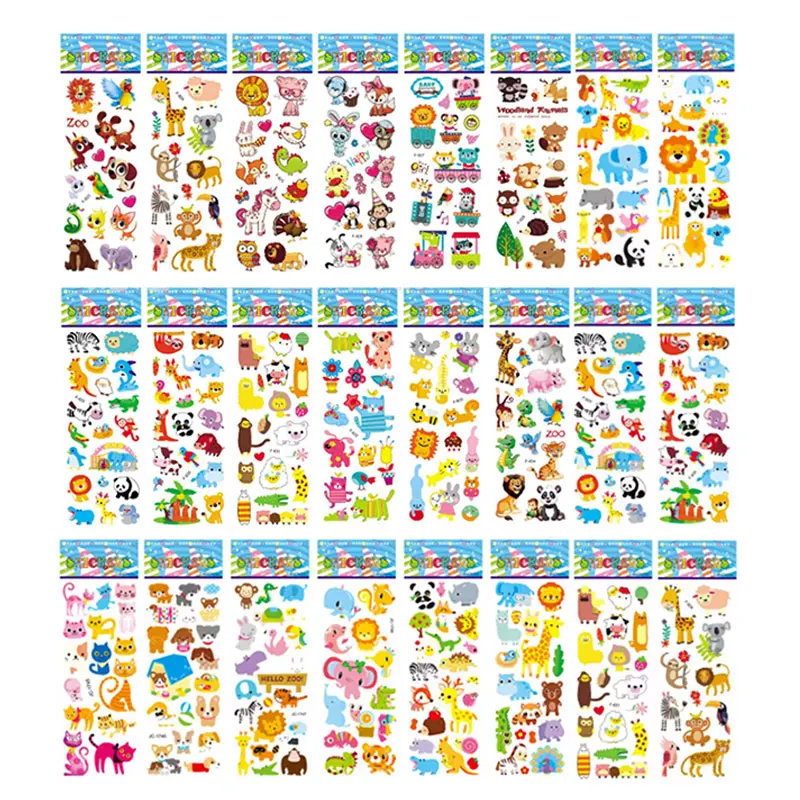 Motivos de animales cartoon con relieve