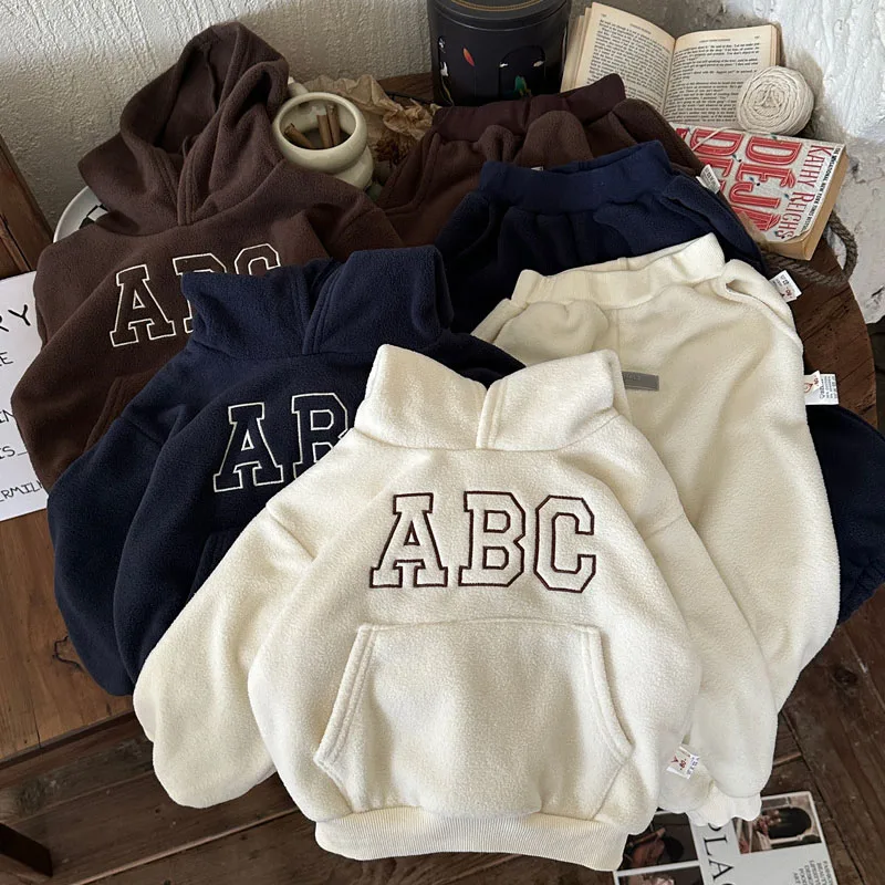 Milangel Invierno para niños: sudadera capucha y pantalón forro piel - imagen 5