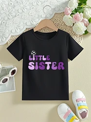 Camiseta de fútbol para hermanas, algodón verano, estampado familiar