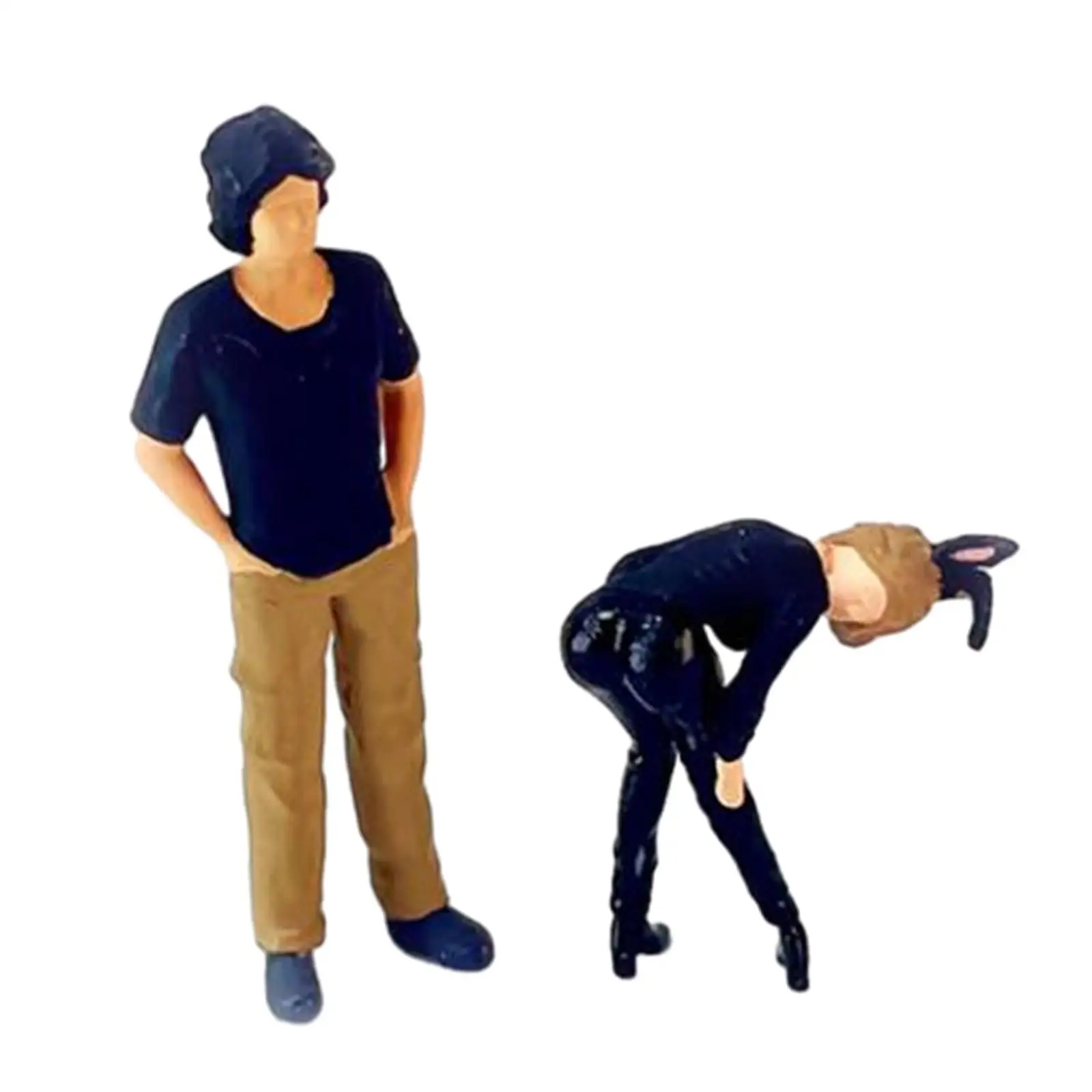Figuras de resina pintadas para diorama de casa de muñecas - imagen 4