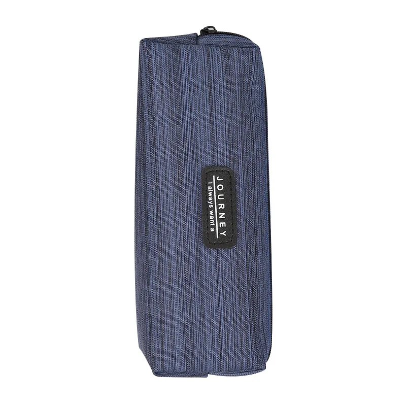 Estuche de lona para lápices con rayas de colores - imagen 4