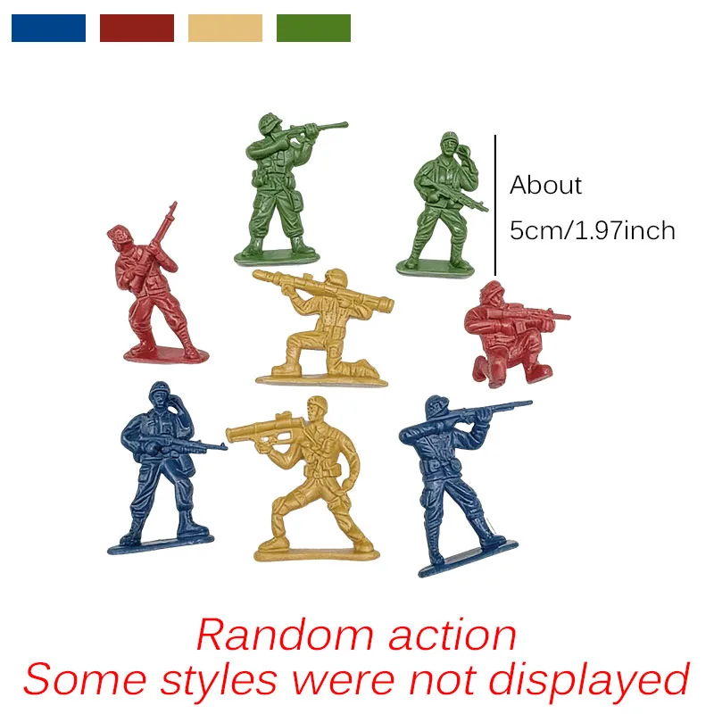 Figuras de soldados de plástico en distintas poses