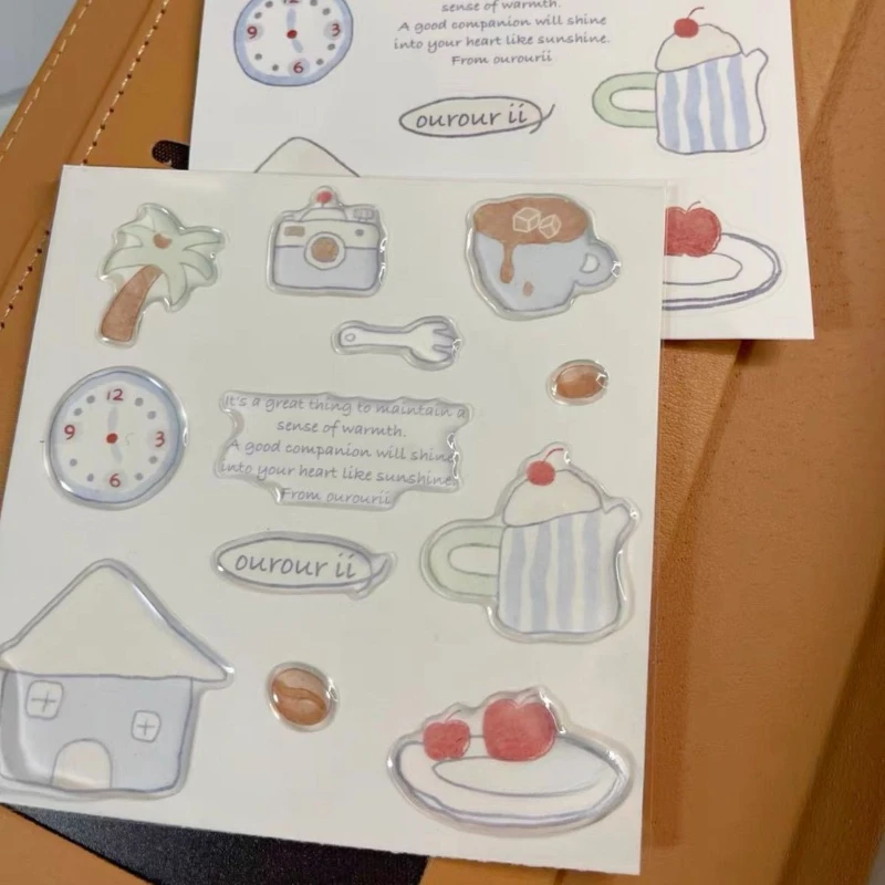 Pegatinas de gelatina para móvil y portátil, estilo coreano - imagen 3