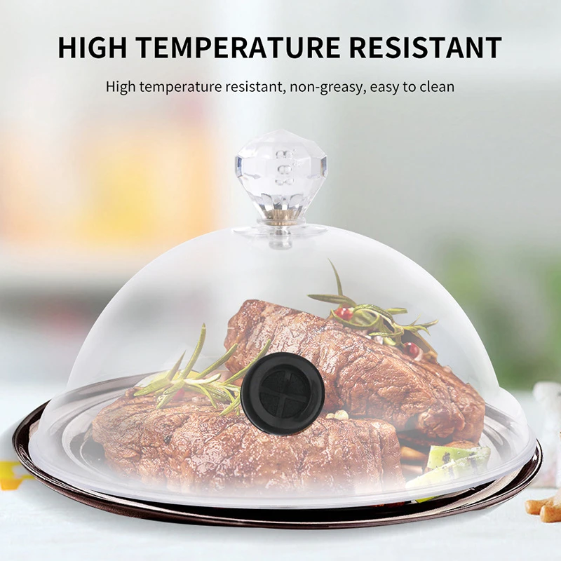 Cúpula de ahumado molecular transparente para cocina y pastelería