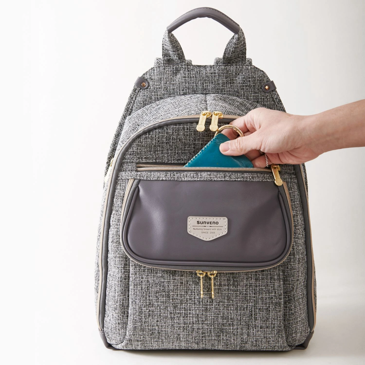 Sunveno Bolsa de pañales para bebé - Mochila cambiador y organizador - imagen 4