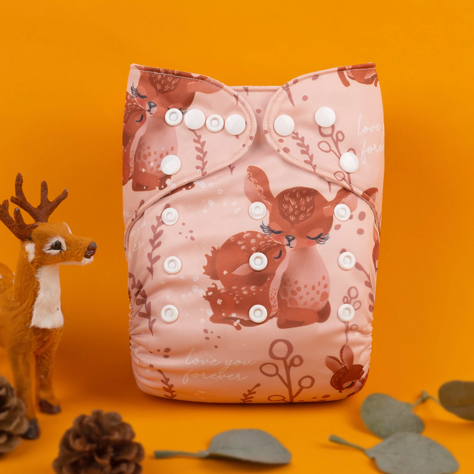 ALVABABY Pañales de tela reutilizables con ajuste ecológico para bebé - imagen 5