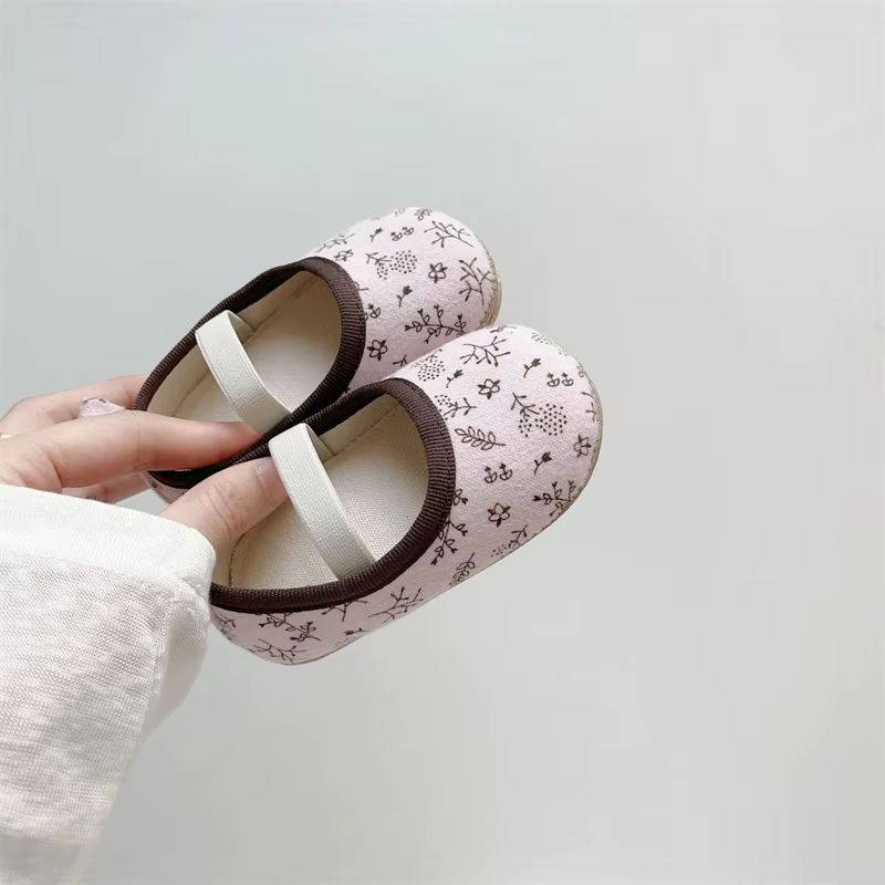 Zapatos de bebé princesa floral para niña – Suela blanda antideslizante - imagen 3