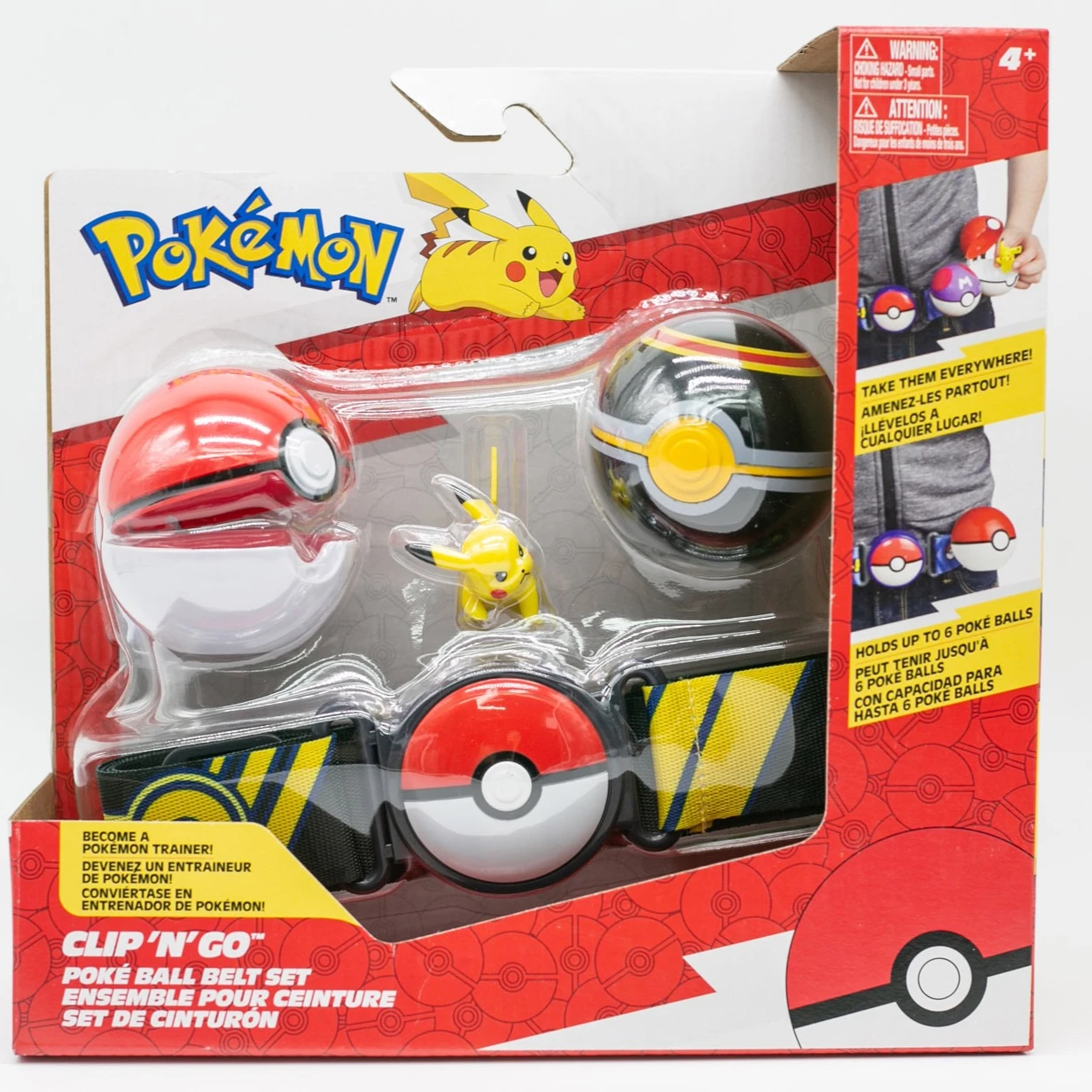 Cinturón Pokémon infantil con pokébolas y figura de Pikachu - imagen 4