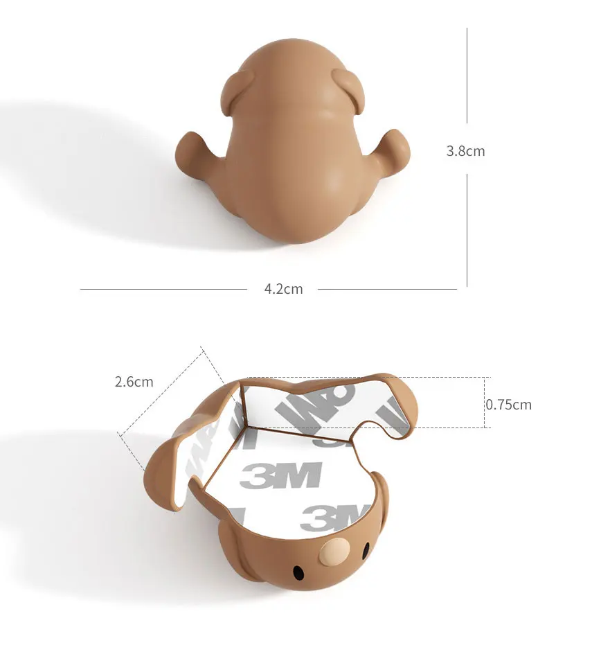 Protector de esquina de silicona con diseño de perro