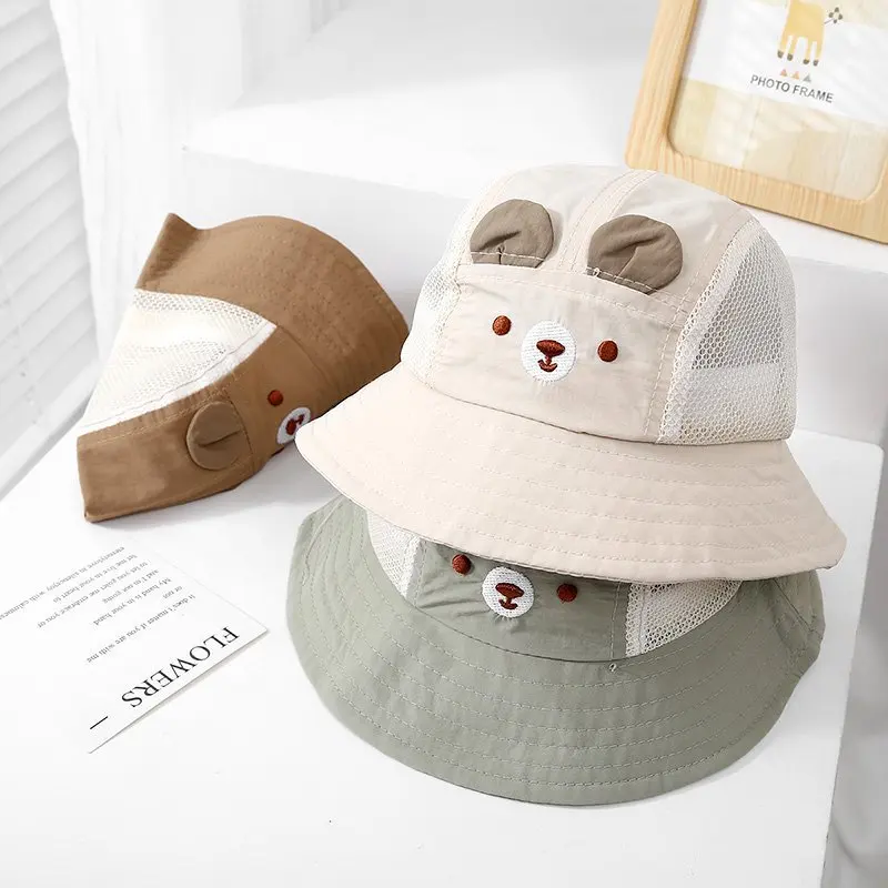 Gorra pescador de malla con protección solar para niños y niñas - imagen 4