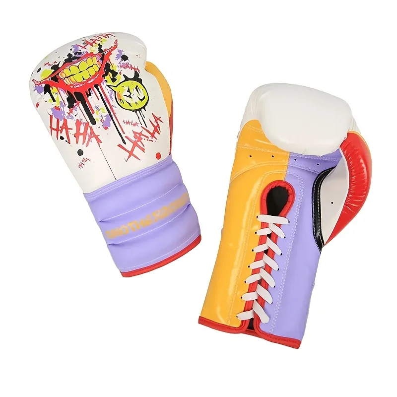 Guantes de boxeo ajustables con cordón y forro multicapa PU - imagen 3