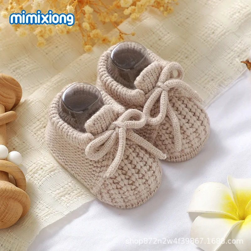 Calcetines de punto para bebé con lazo para otoño e invierno - imagen 2