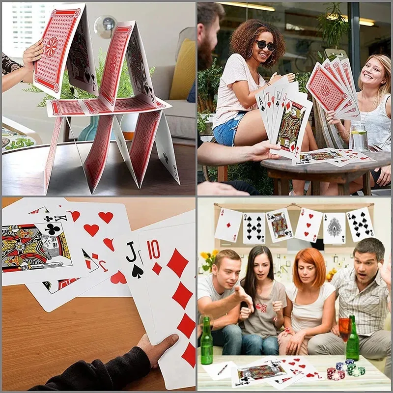 Naipes jumbo gran tamaño para trucos de magia y juegos - imagen 5