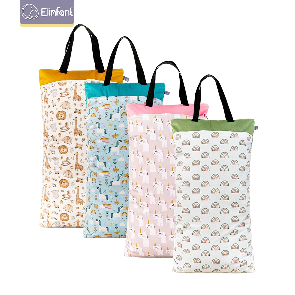 Elinfant bolsa húmeda/seca impermeable para pañales de tela - imagen 2