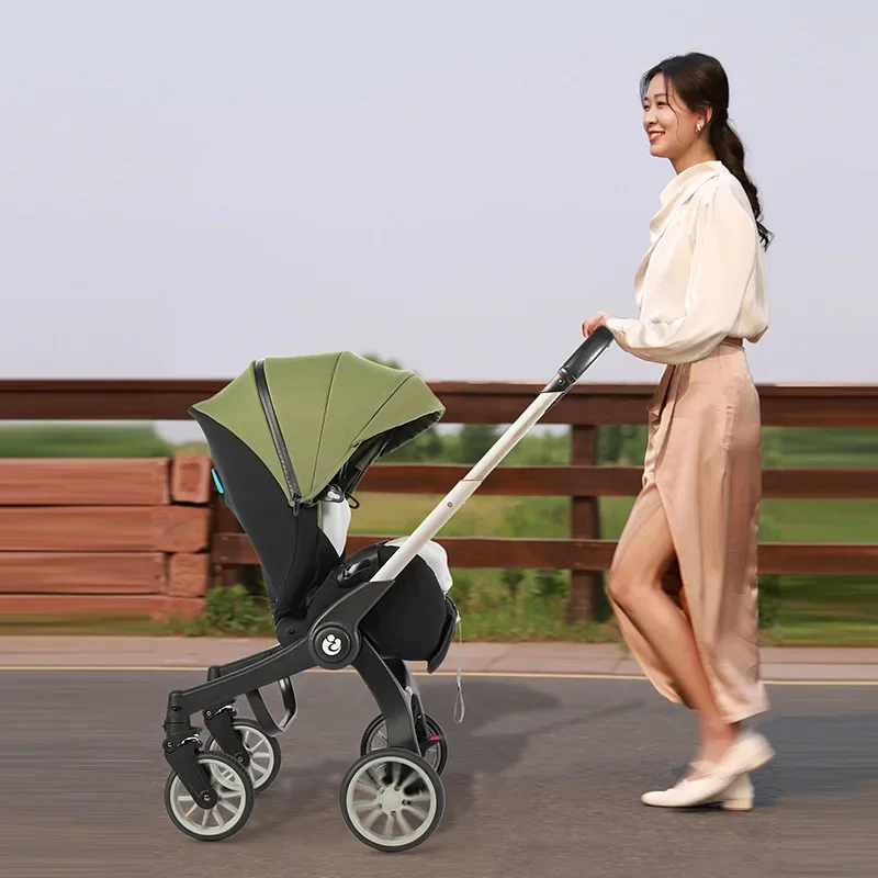 Cochecito bebé 3 en 1 plegable con asiento y cesta incluida - imagen 4