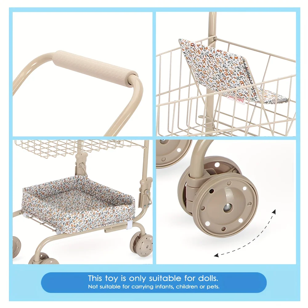 Carrito de compras infantil con bolsas – Juego simulación para niñas