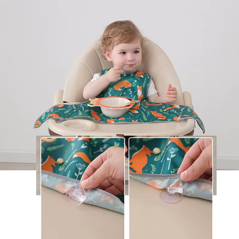 Babero impermeable con ventosa antisuciedad – Fácil de limpiar - imagen 4