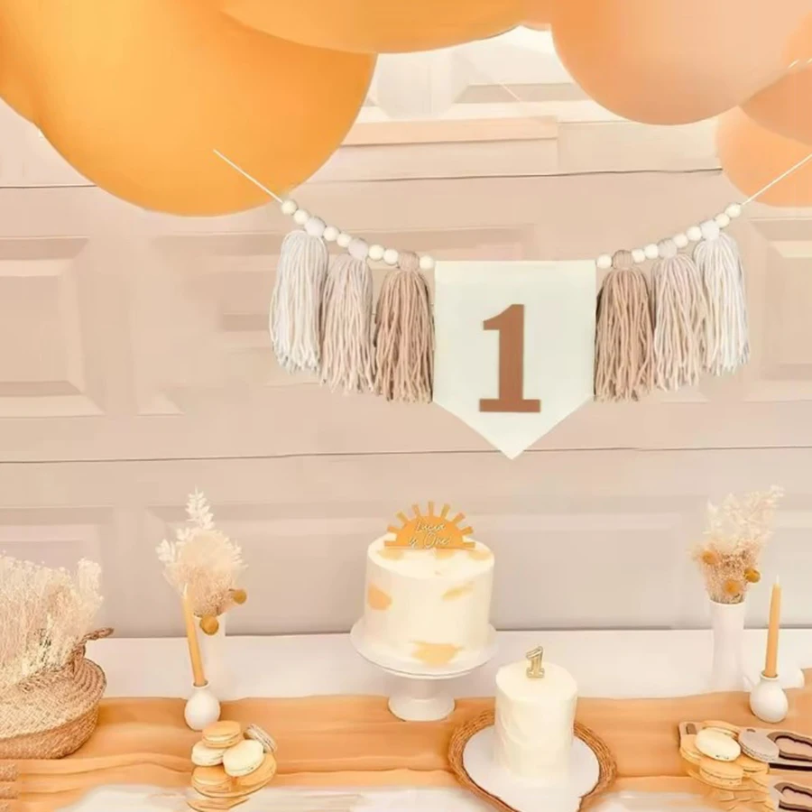 Banderines bohemios para primer cumpleaños – Decoración infantil - imagen 5