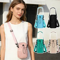 Bolsa bandolera infantil para paseos con bolsillo para botella