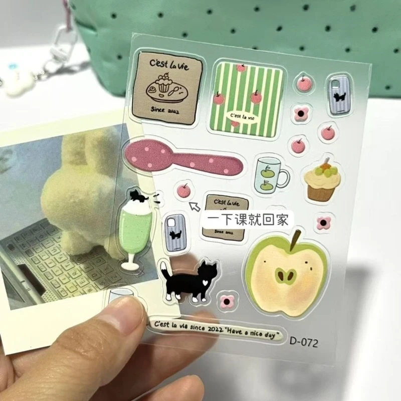 Pegatinas 3D impermeables kawaii en relieve para manualidades - imagen 3