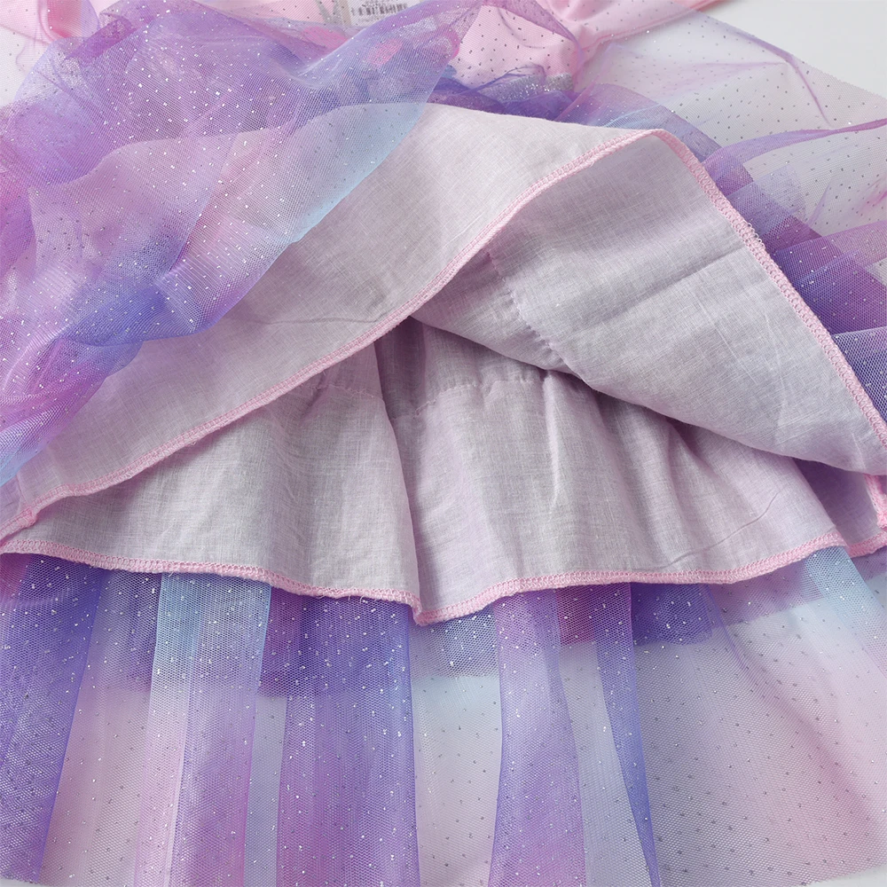 DXTON Vestido Princesa de Tul Degradado con Corona - imagen 3