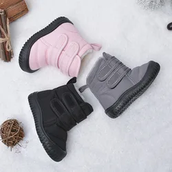Botas de nieve de terciopelo cálidas para niñas antideslizantes