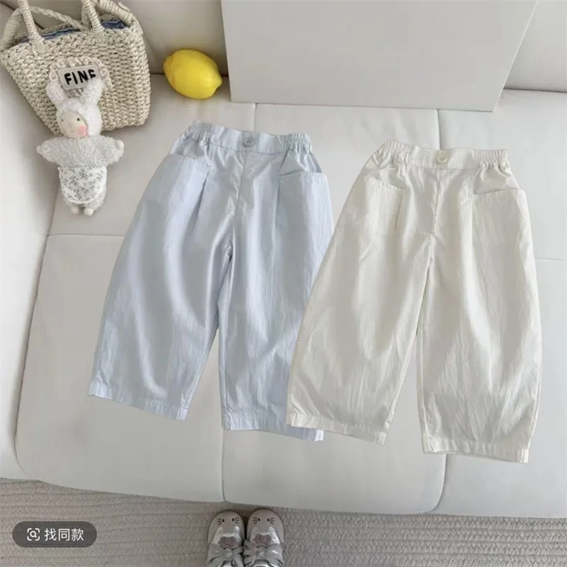 Pantalones de verano de niño de algodón fluido con cintura elástica - imagen 4