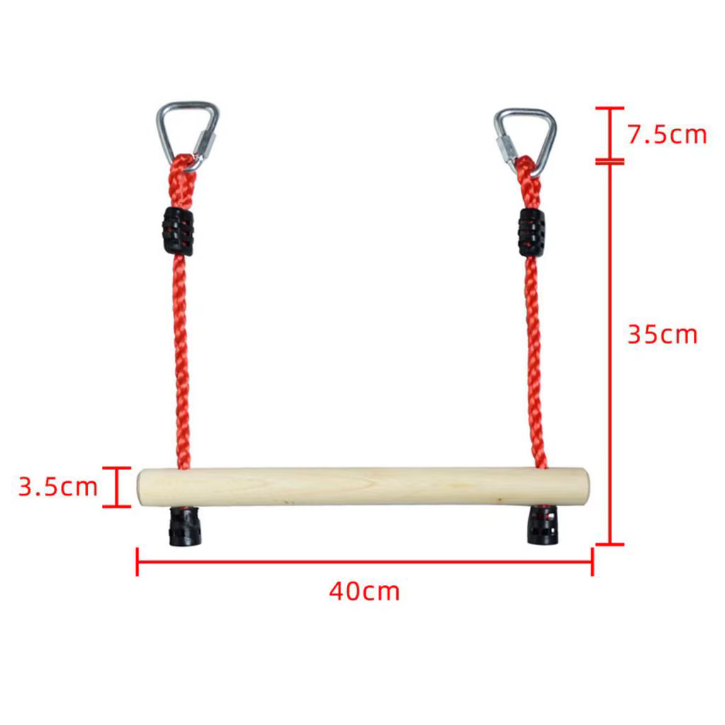 Columpio trapezio infantil con cuerda resistente para juegos en casa - imagen 2