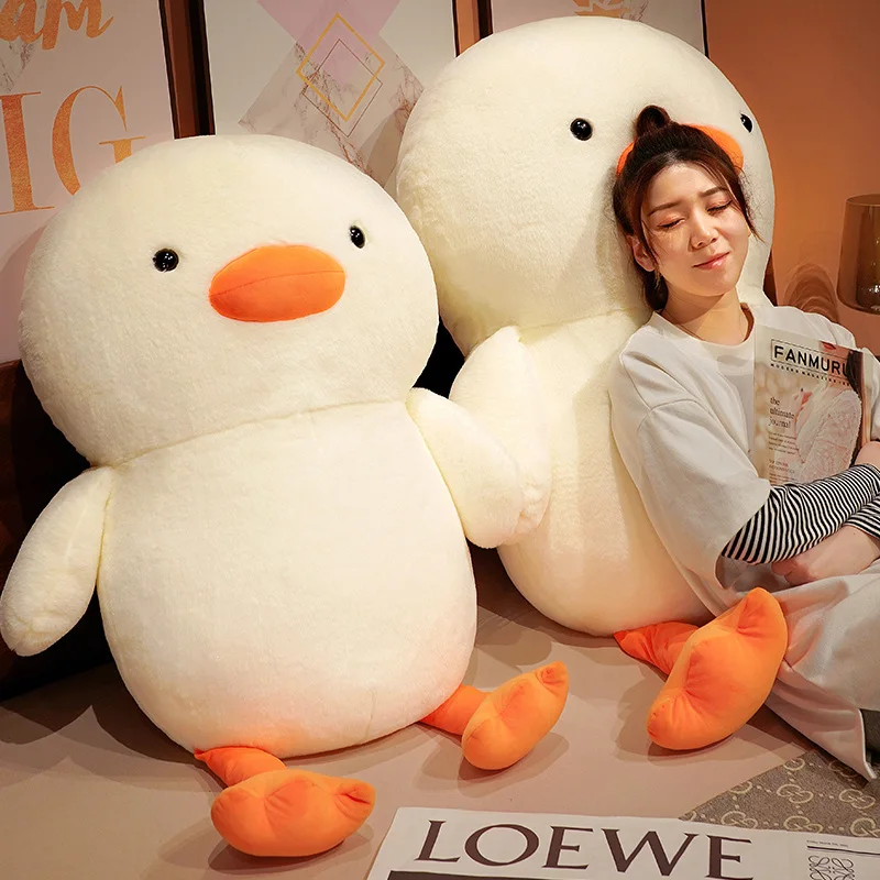 Peluche pato durmiente suave naranja para niños, cojín regalo cumpleaños - imagen 4