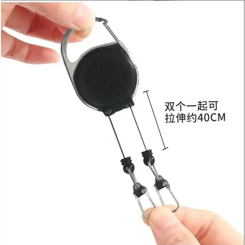 Llavero retráctil doble cabeza con carrete – Soporte para llaves - imagen 5