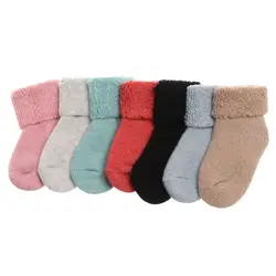 Calcetines de lana auténtica para bebé - Cálidos y suaves niño 0-7 años