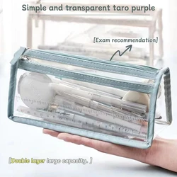 Estuche transparente para lápices – Impermeable con cremallera
