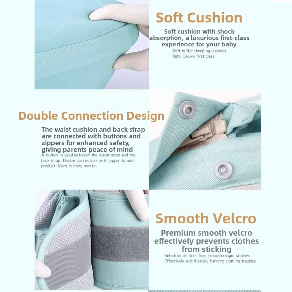 Mochila portabebés ergonómica frontal para recién nacido ajustable - imagen 3