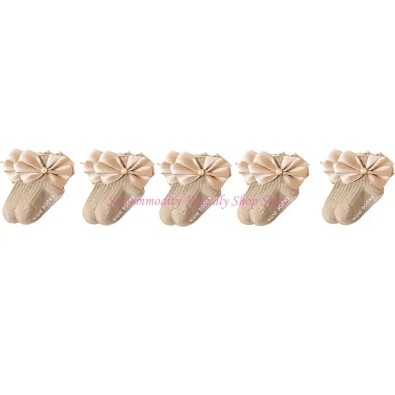 Calcetines con encaje y cinta de algodón para niño y niña - imagen 5