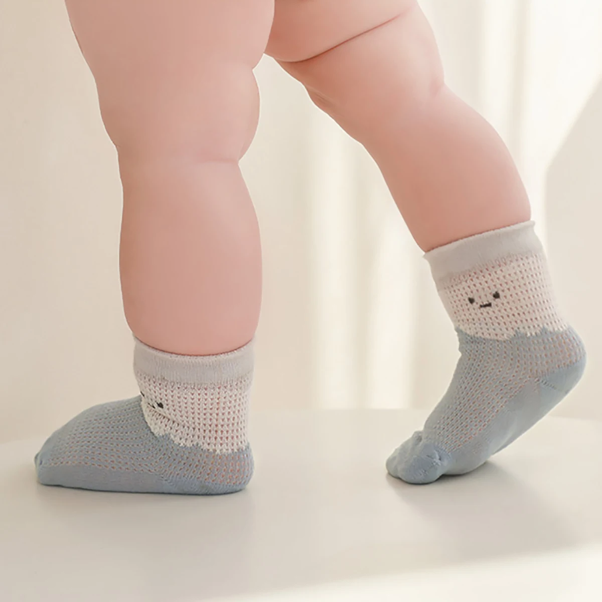 Calcetines de malla finos de algodón para bebé recién nacido - imagen 3