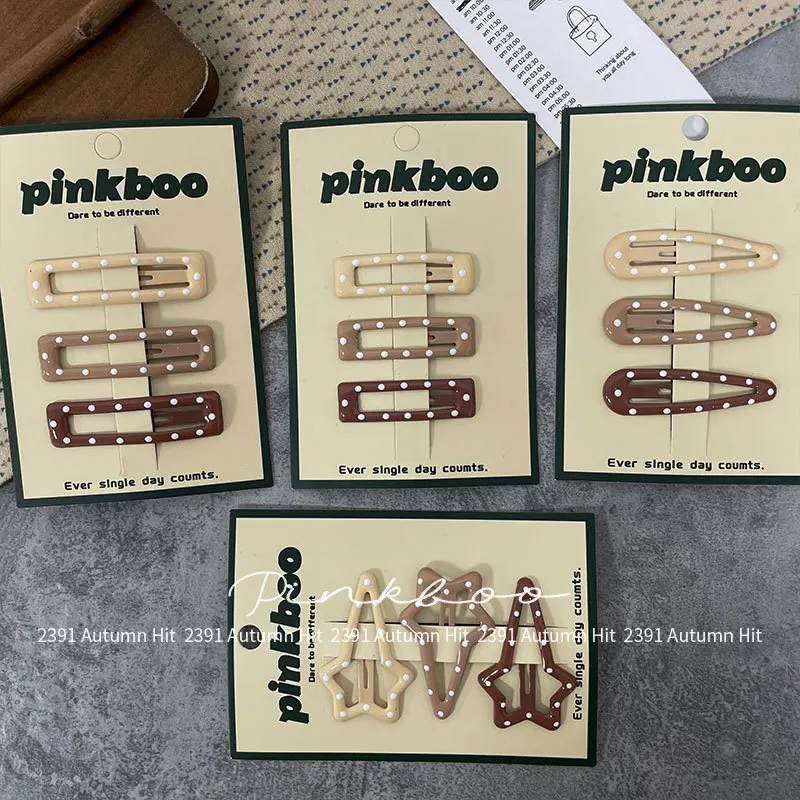 Pinzas para el cabello de lunares estilo coreano para niñas bonitas - imagen 3