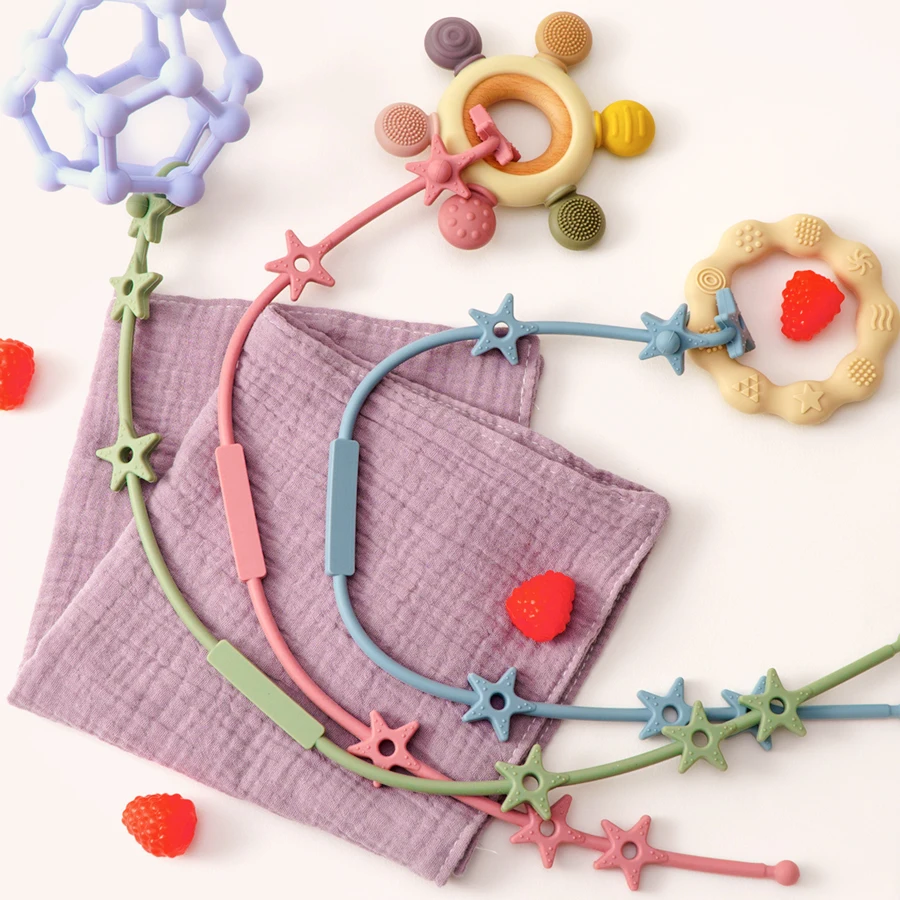 Muslin life clip portachupetes