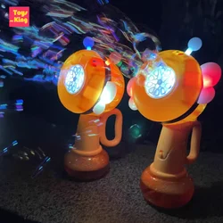 Pistola de burbujas portátil con luces para niños