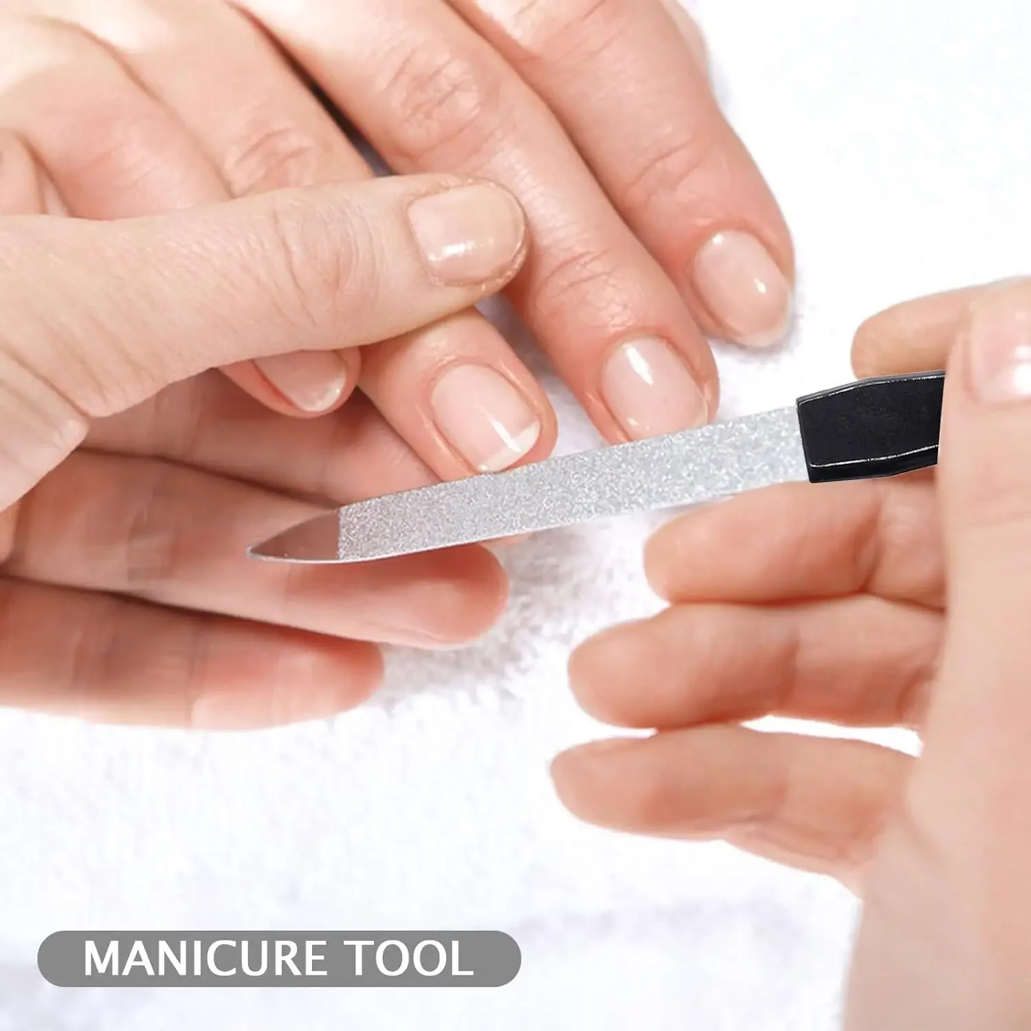 Lima de uñas metálica doble cara profesional para manicura y pedicura - imagen 5