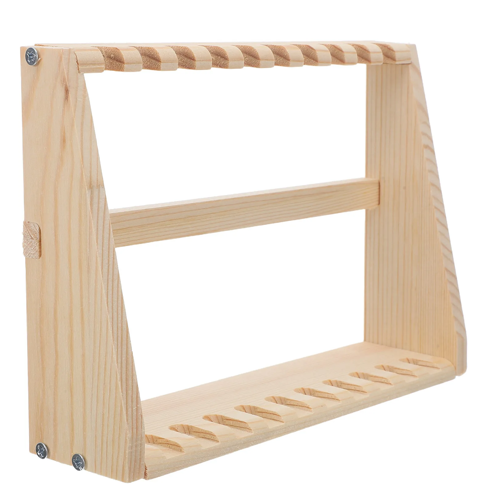 Soporte para exhibición de espadas madera artesanal escritorio estable - imagen 4
