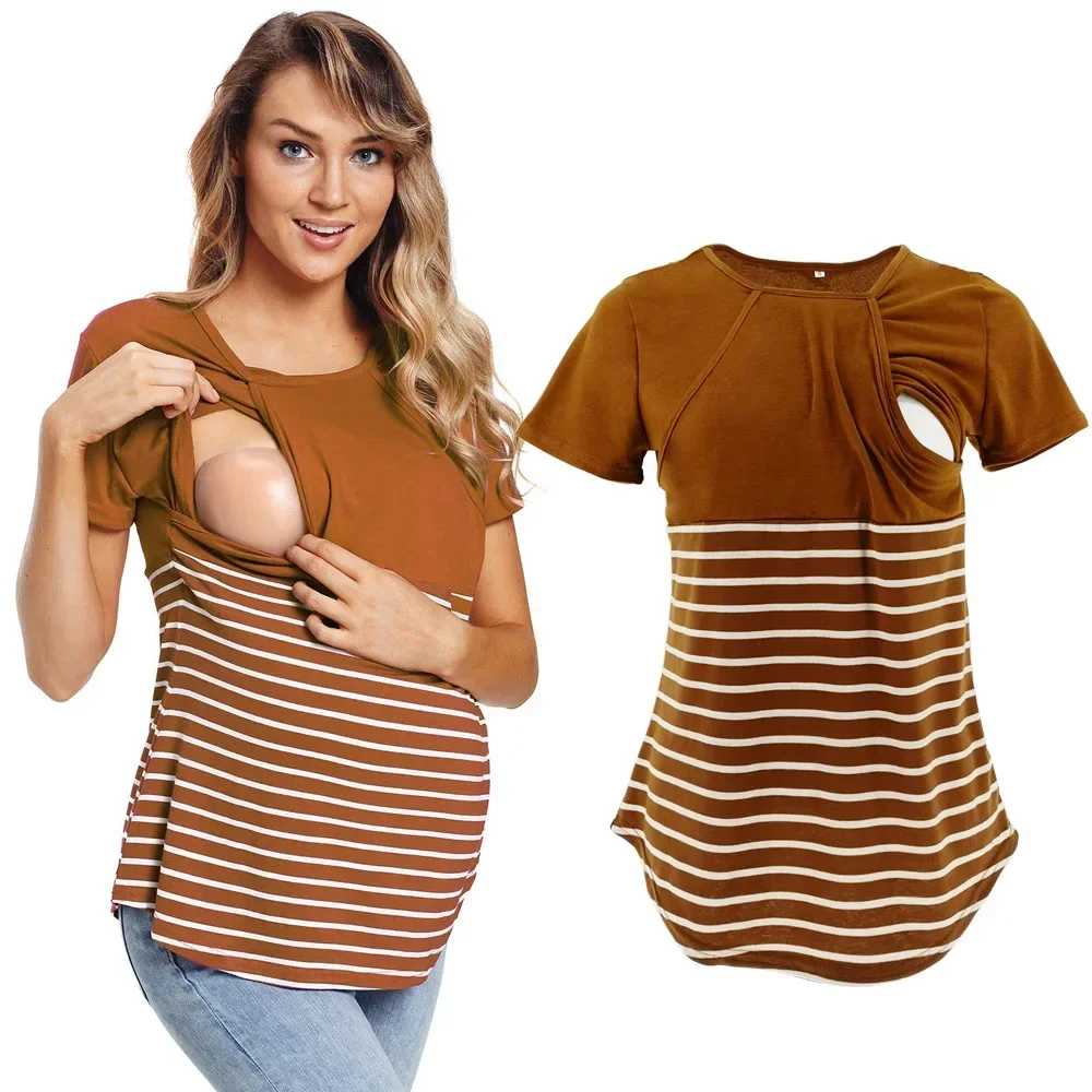 Blusa premamá de manga larga para amamantar – Ropa de maternidad - imagen 4
