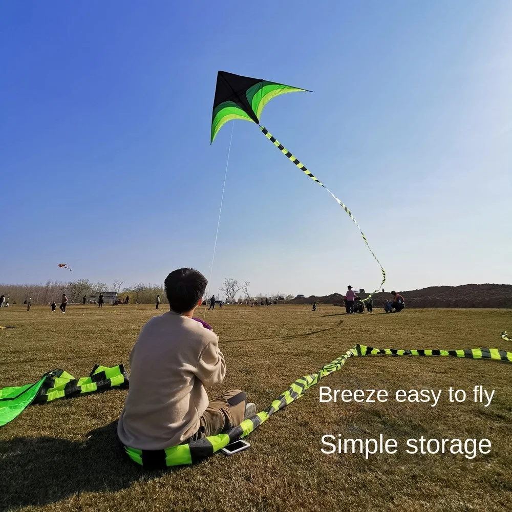 Easy Fly cometa Delta arcoíris Ripstop con cola larga - imagen 4