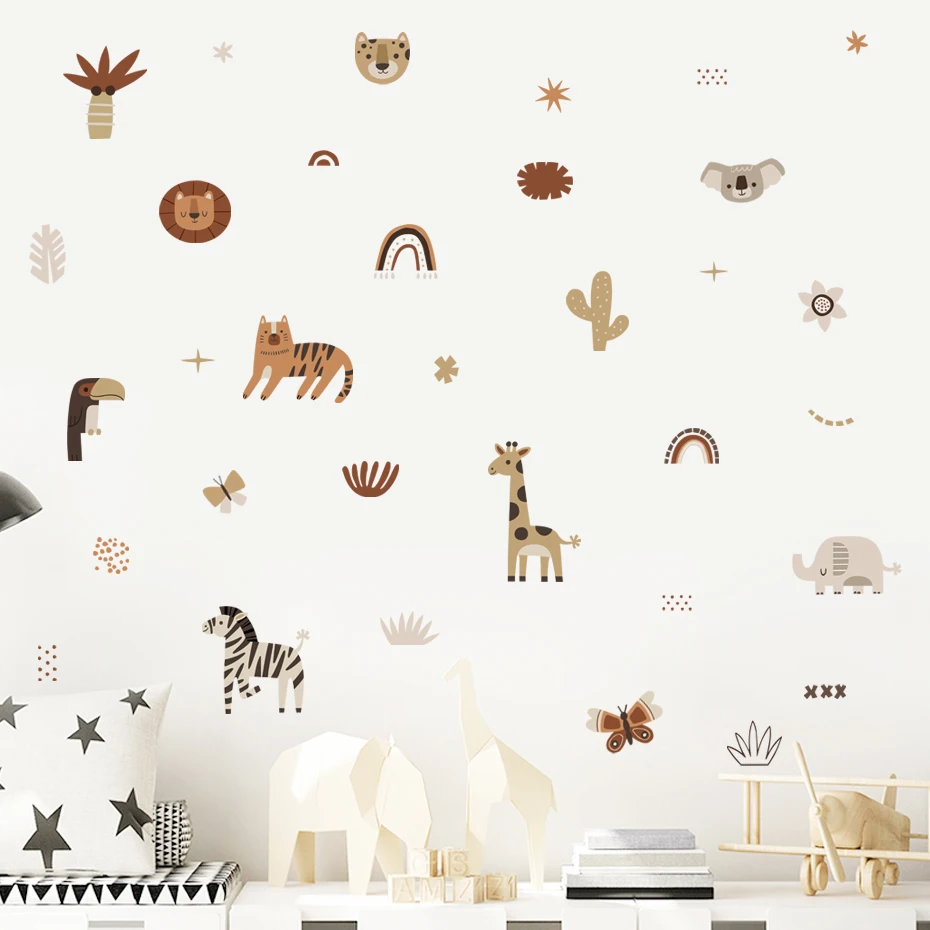 Pack completo de pegatinas de animales africanos
