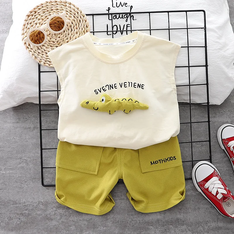 Vestido infantil gris con shorts